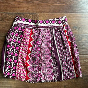 Charlotte Russe Pink Skirt | Pink Printed Skirt | Mini Skirt | Charlotte Russe